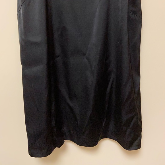 Express Black Silky Shiny Slip Sundress Dress 10 - Picture 4 of 12